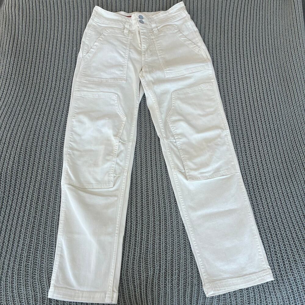 Fashionable Pilcro Off-White Carpenter Jeans Size 26 - Picture 10 of 11